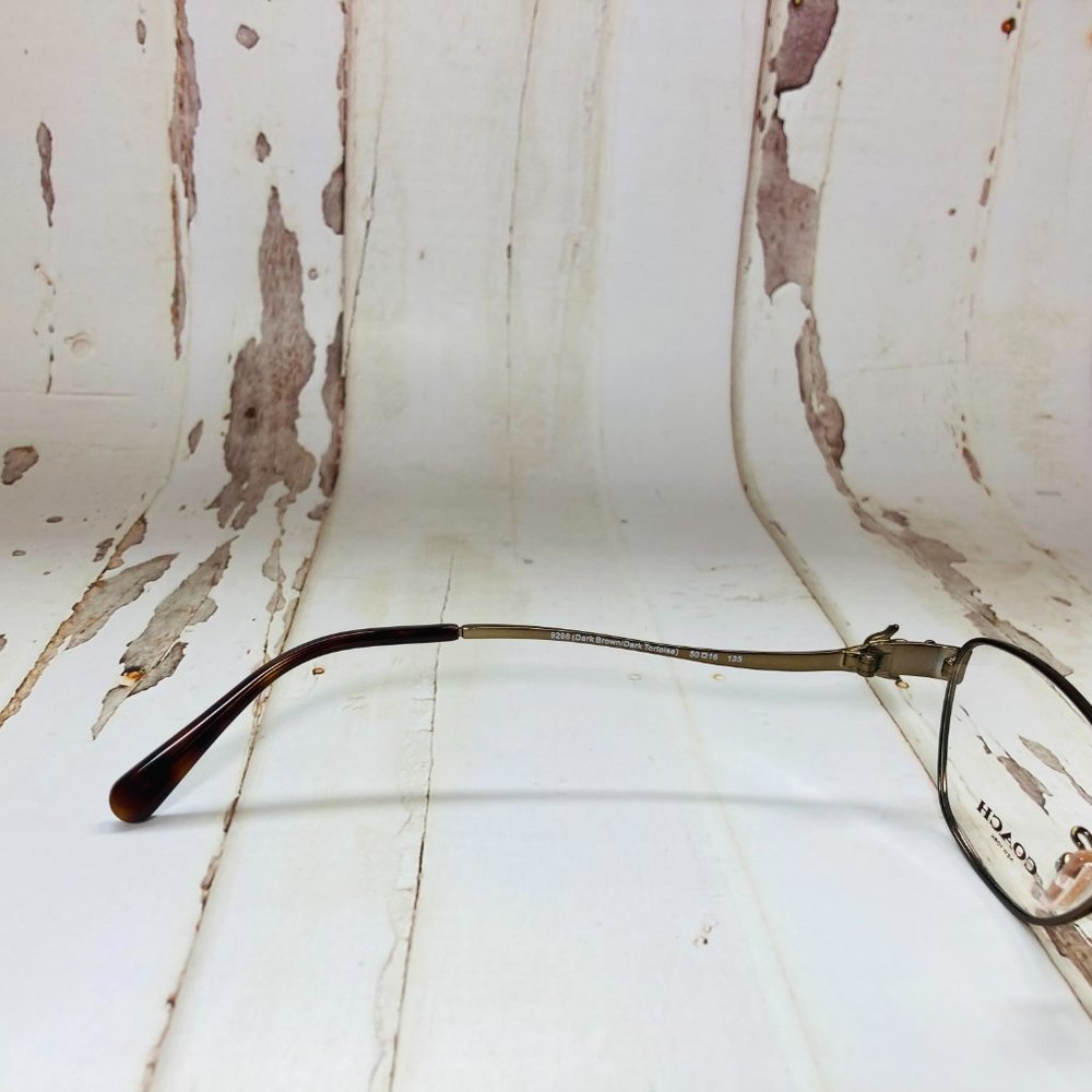 Coach Rectangular Brown Tortoise Eyeglasses Glass… - image 5